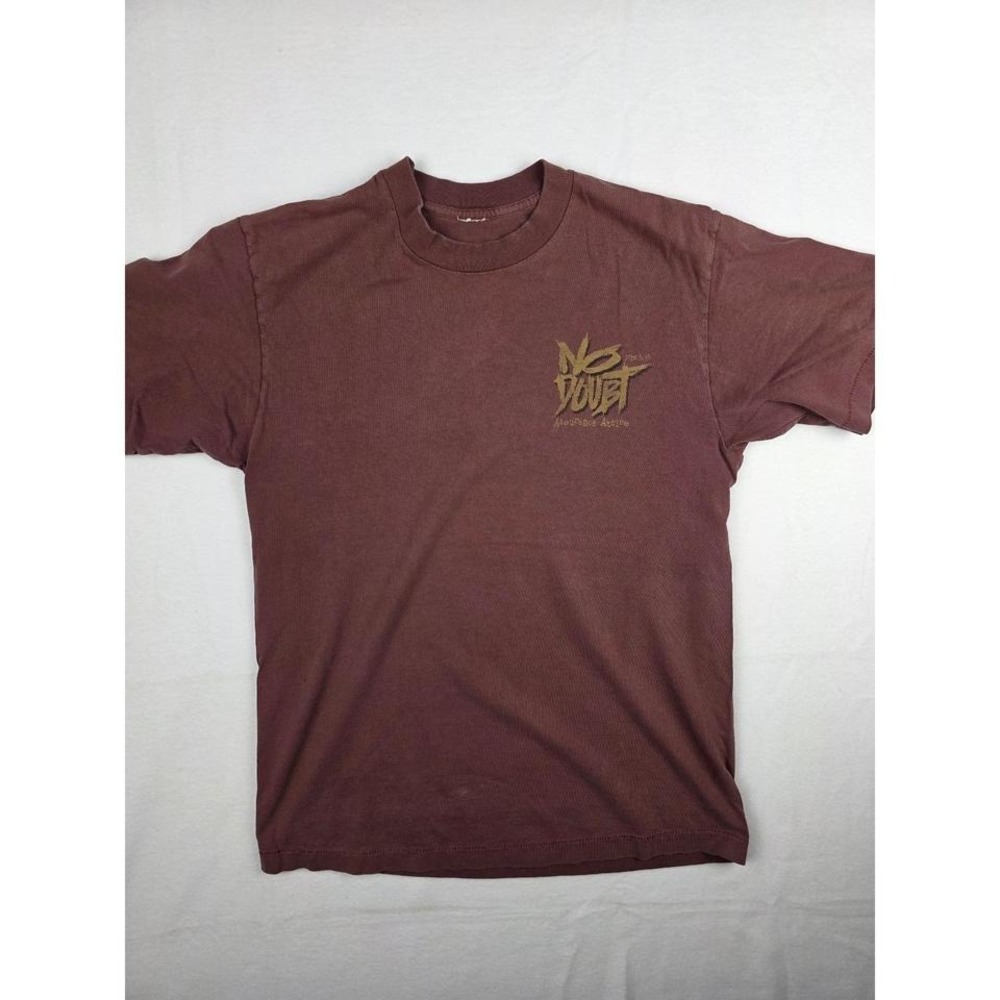No Doubt Assurance Attire Mens Large Maroon Christian Graphic T-Shirt Vintage
